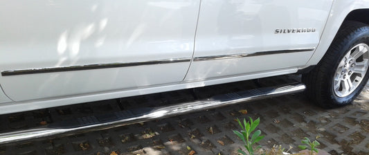 PISADERA CHEVROLET SILVERADO D/C 5.8FT (2007-2018) | OVALADA INOX 4'' | WINBO